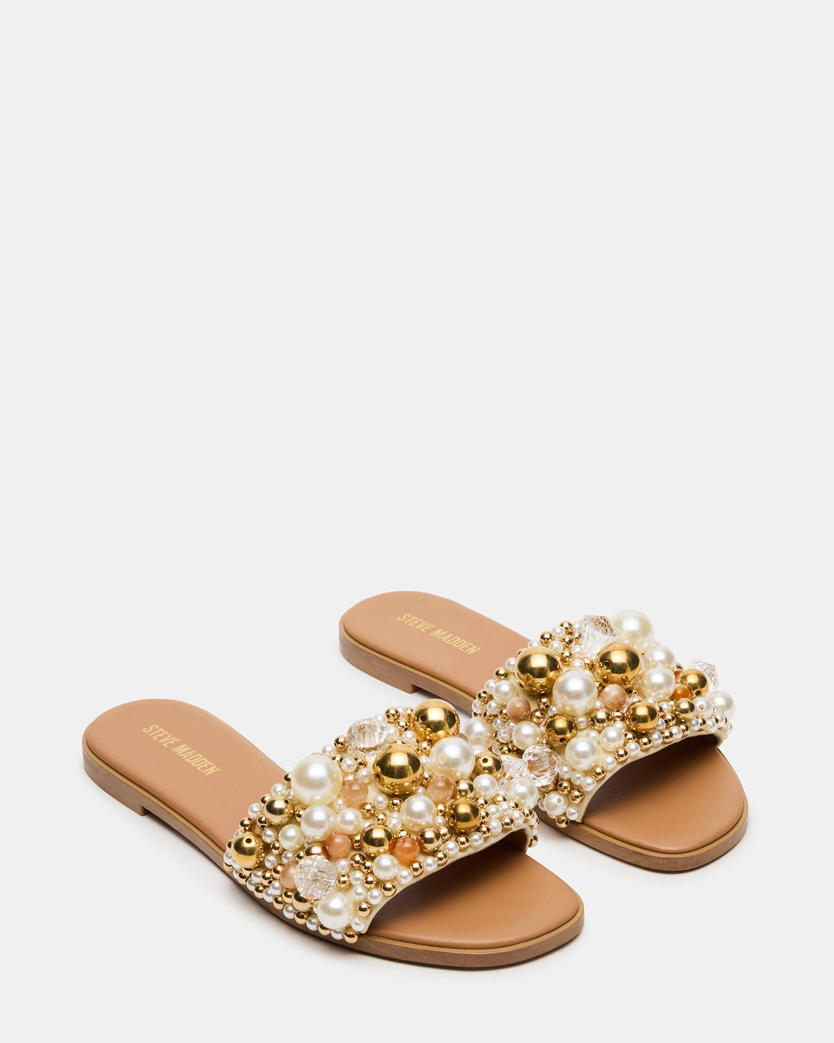 KLIO Coral Multi Ornament Embellished Slide Women's Sandal | Steve Madden