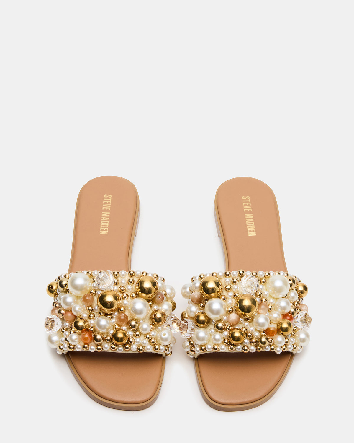 KLIO Coral Multi Ornament Embellished Slide Women's Sandal | Steve Madden