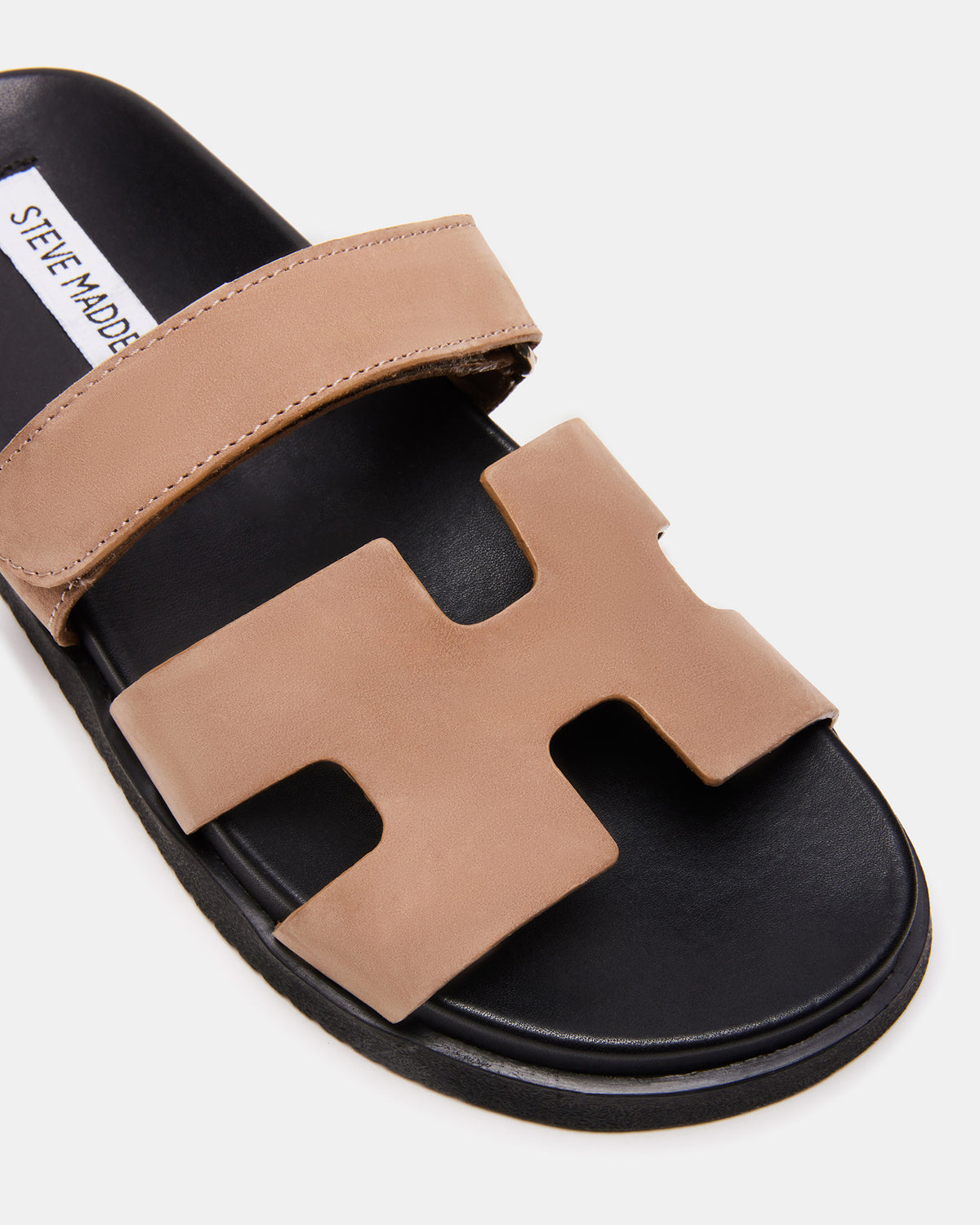 MAYVEN Tan Nubuck Flatform Slide Women's Sandal | Steve Madden