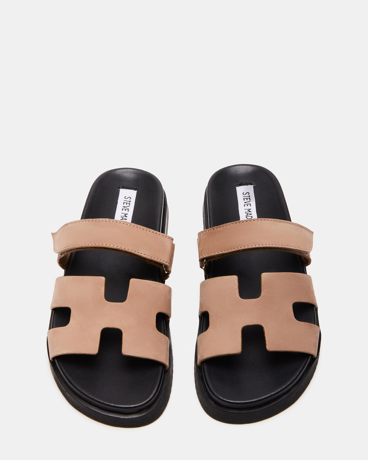MAYVEN Tan Nubuck Flatform Slide Women's Sandal | Steve Madden