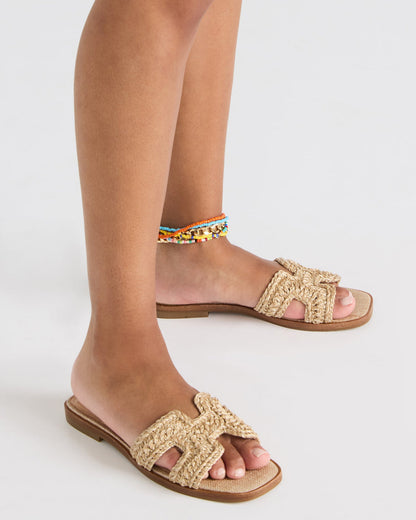 HADYN Crochet Raffia Women's Designer Sandal | Steve Madden