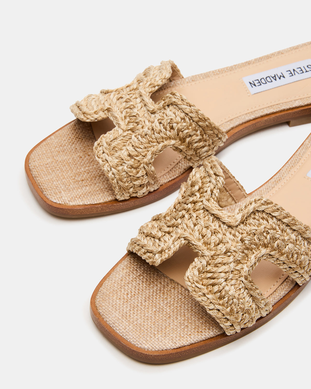 HADYN Crochet Raffia Women's Designer Sandal | Steve Madden