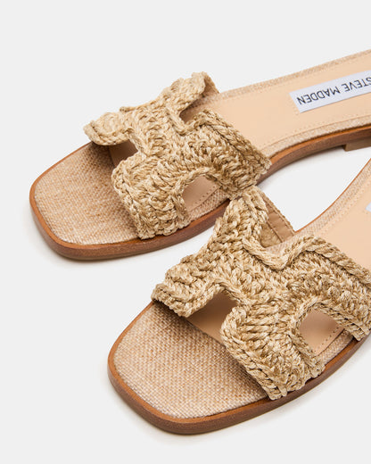 HADYN Crochet Raffia Women's Designer Sandal | Steve Madden