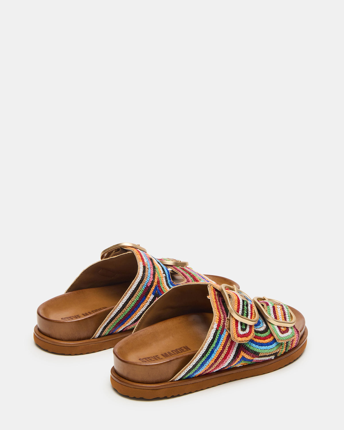 TOURIST Multi Color Footbed Slide Women's Sandal | Steve Madden