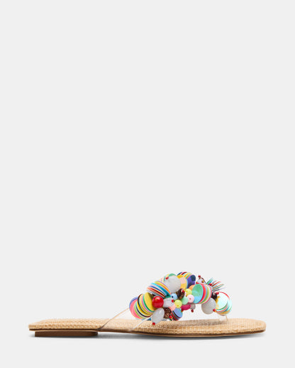 TRELLA Multi Beads Square-Toe Thong Women's Sandal | Steve Madden