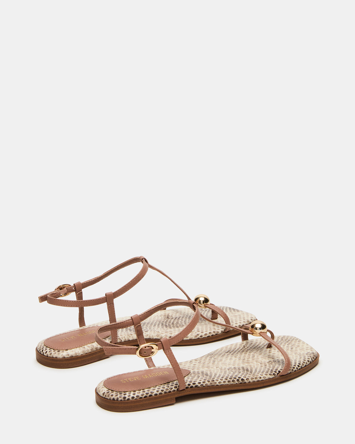 RITZY Natural Snake Square-Toe Strappy Women's Sandal | Steve Madden