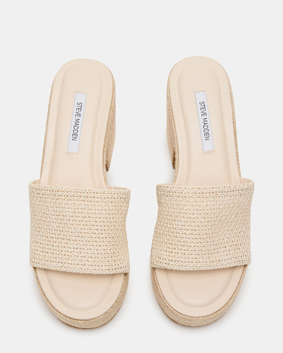TRIPPY Natural Raffia Platform Mule Women's Sandal | Steve Madden