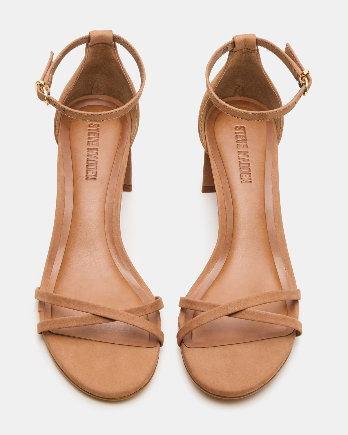 RAE Tan Nubuck Strappy Block Heel Women's Sandal | Steve Madden