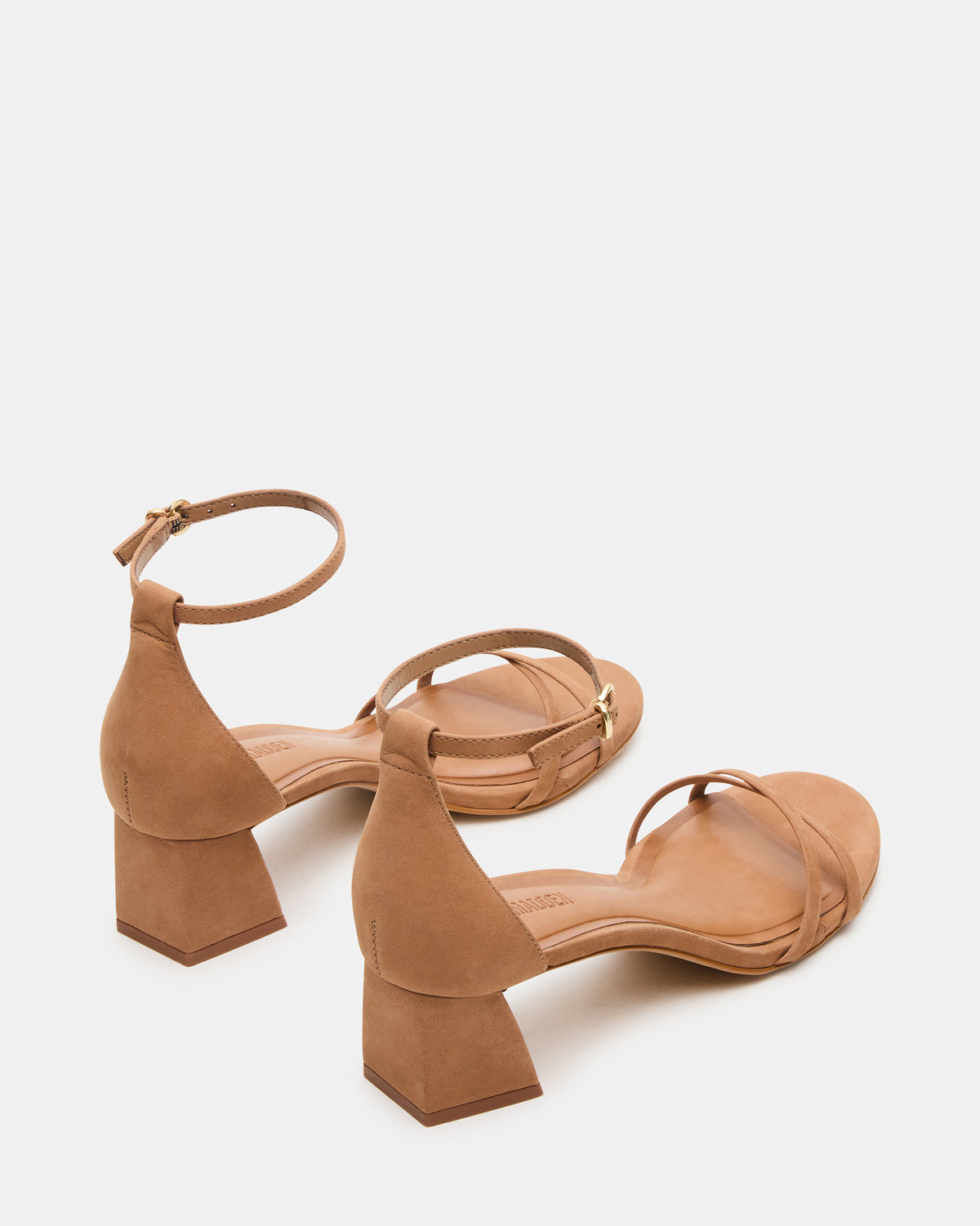 RAE Tan Nubuck Strappy Block Heel Women's Sandal | Steve Madden