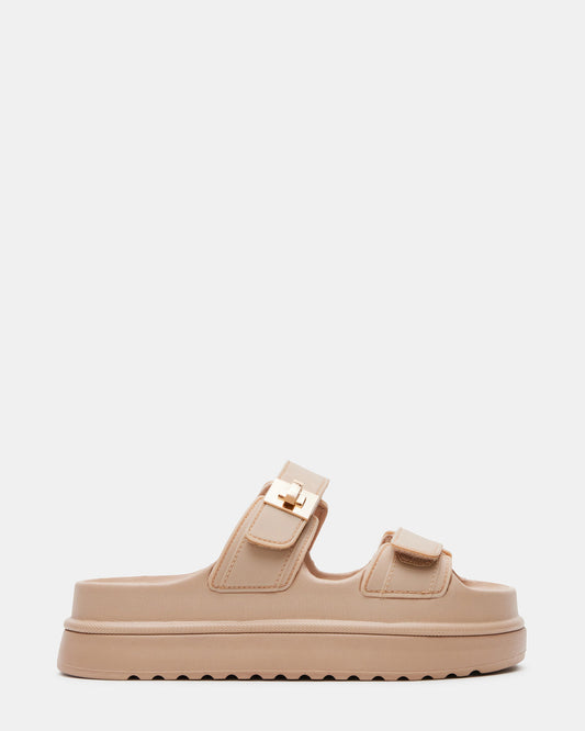 BIGSCHMONA JELLY Natural Women's Platform Slide Sandal | Steve Madden