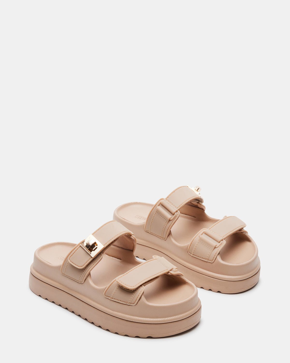 BIGSCHMONA JELLY Natural Women's Platform Slide Sandal | Steve Madden