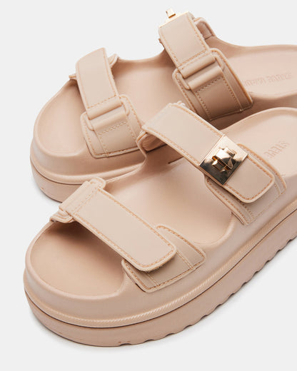 BIGSCHMONA JELLY Natural Women's Platform Slide Sandal | Steve Madden