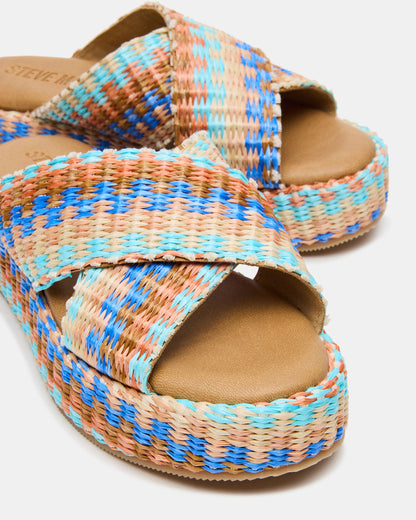 TULUM Raffia Multi Platform Flatform Women's Sandal | Steve Madden
