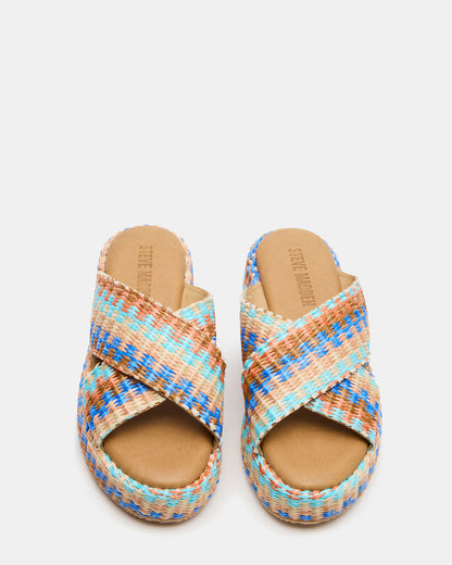 TULUM Raffia Multi Platform Flatform Women's Sandal | Steve Madden