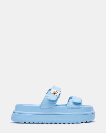 BIGSCHMONA JELLY Light Blue Women's Platform Slide Sandal | Steve Madden