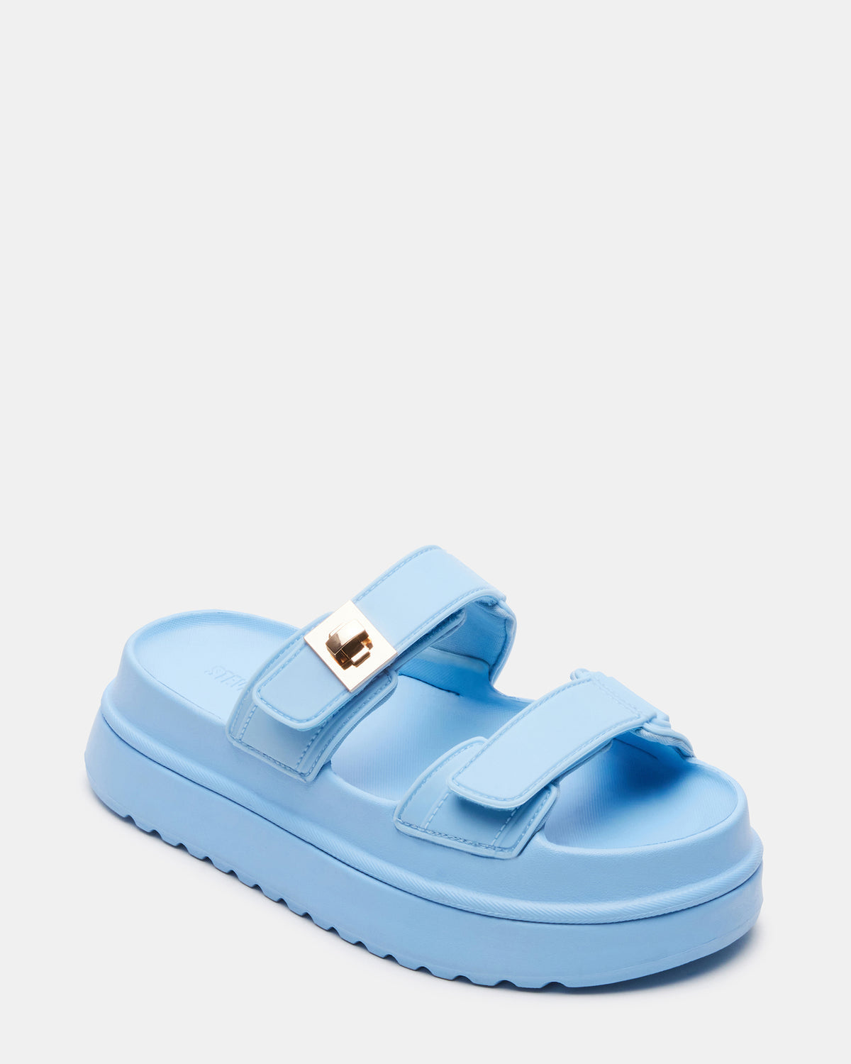 BIGSCHMONA JELLY Light Blue Women's Platform Slide Sandal | Steve Madden