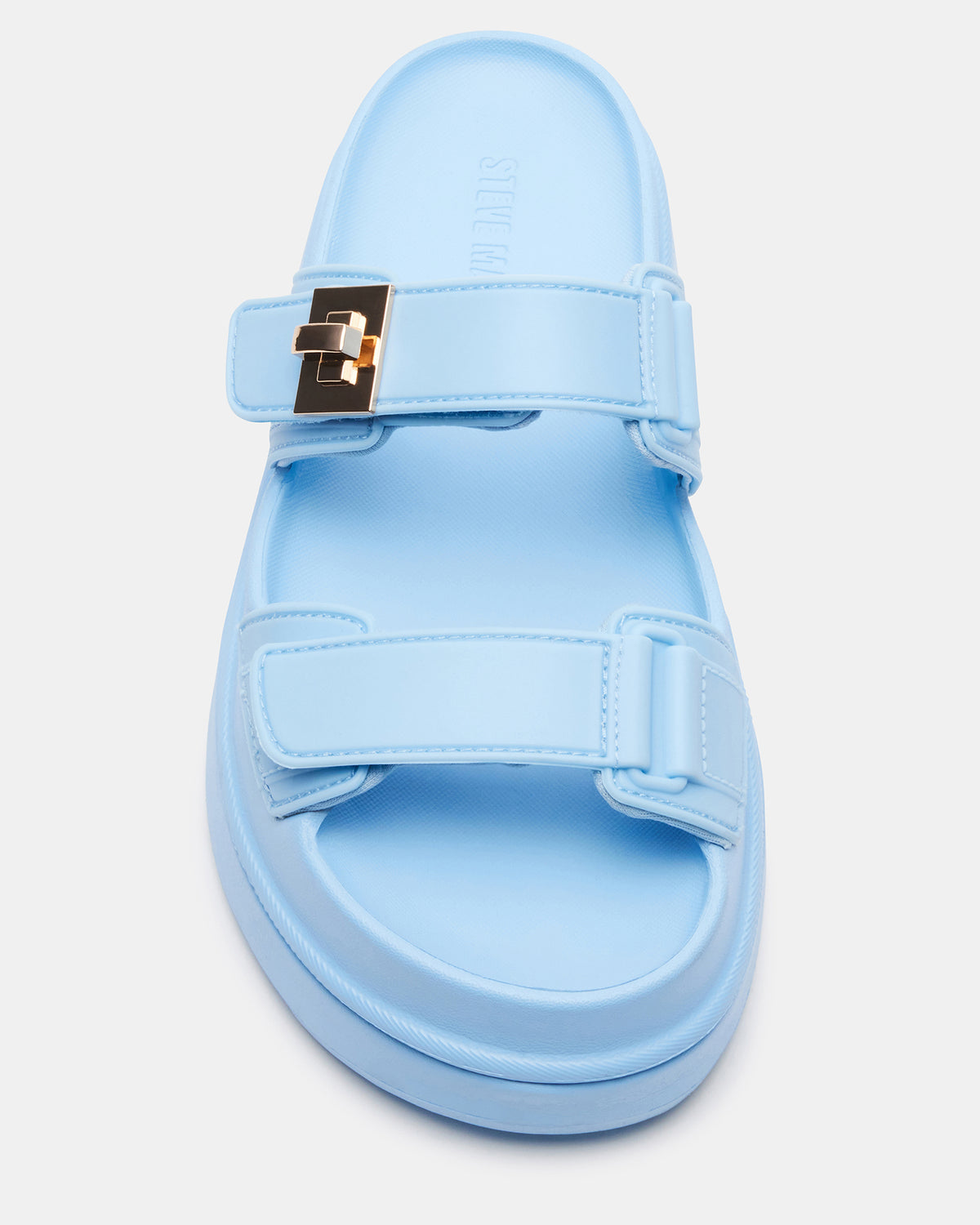 BIGSCHMONA JELLY Light Blue Women's Platform Slide Sandal | Steve Madden
