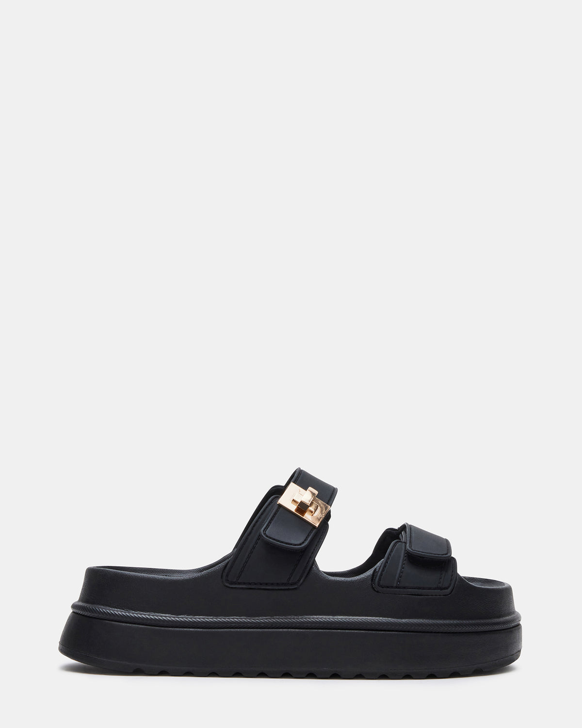 BIGSCHMONA JELLY Black Women's Platform Slide Sandal | Steve Madden