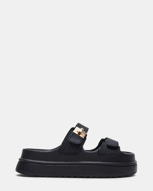 BIGSCHMONA JELLY Black Women's Platform Slide Sandal | Steve Madden