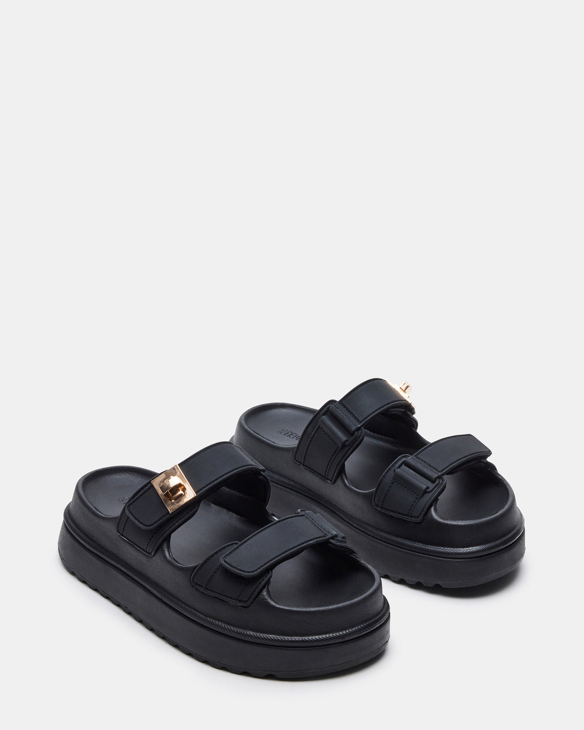 BIGSCHMONA JELLY Black Women's Platform Slide Sandal | Steve Madden