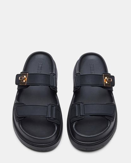 BIGSCHMONA JELLY Black Women's Platform Slide Sandal | Steve Madden