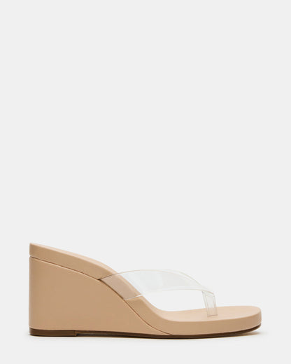 PLAYING Clear Thong Wedge Women's Sandal | Steve Madden