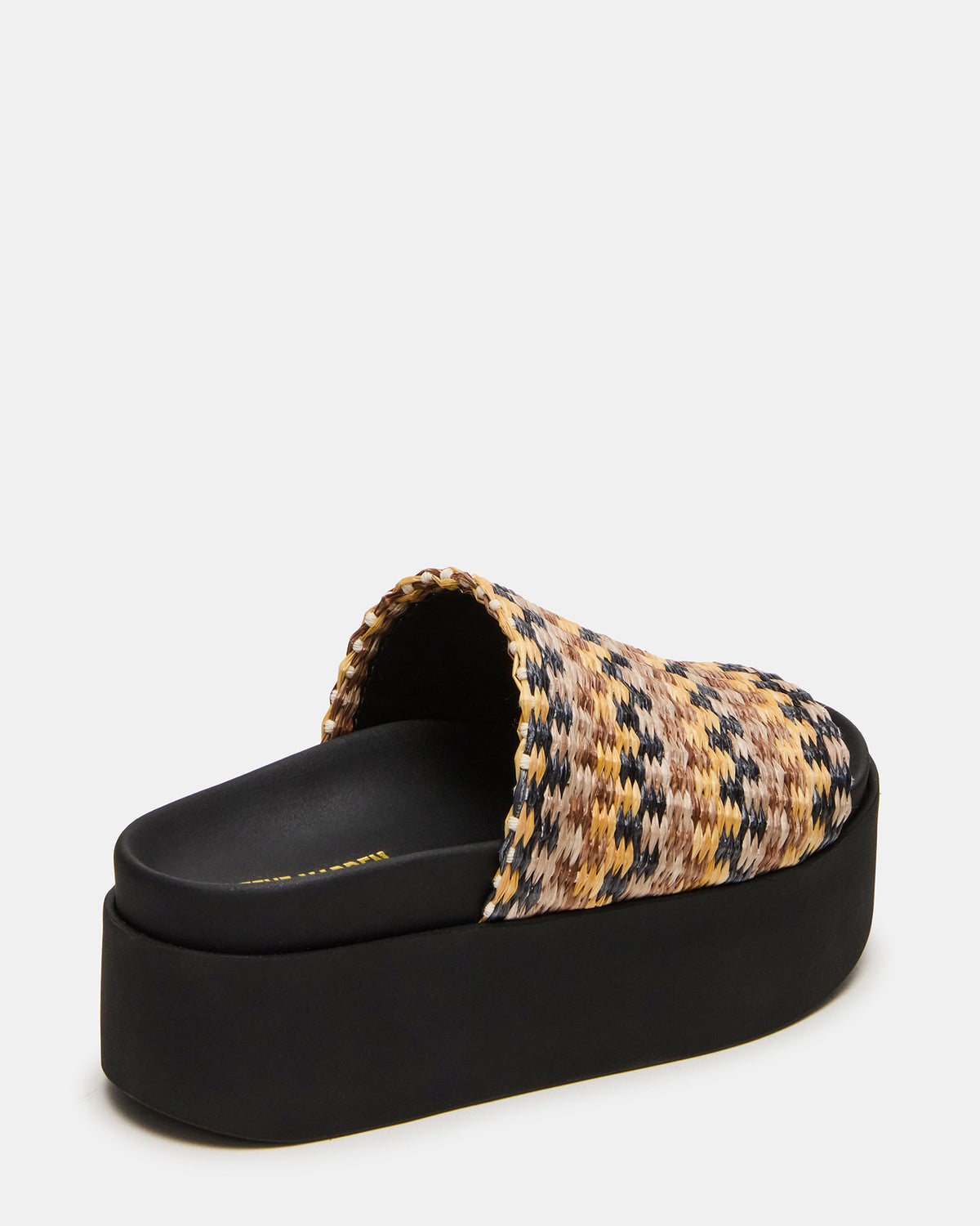 ARWEN Multi Raffia Platform Footbed Slide Chunky Women's Sandal | Steve Madden