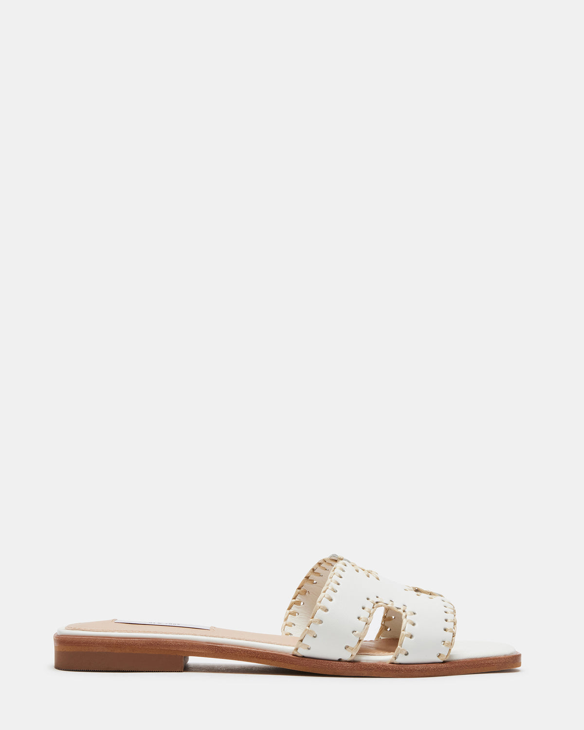 HADYN Woven White Leather Sandal | Women's Designer Sandals | Steve Madden