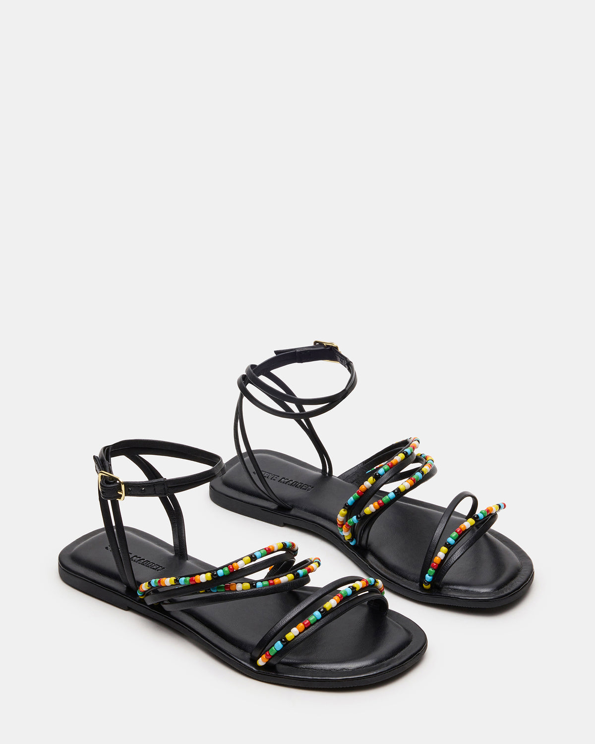 VIMA Black Multi Strappy Multi-Colored Women's Sandal | Steve Madden