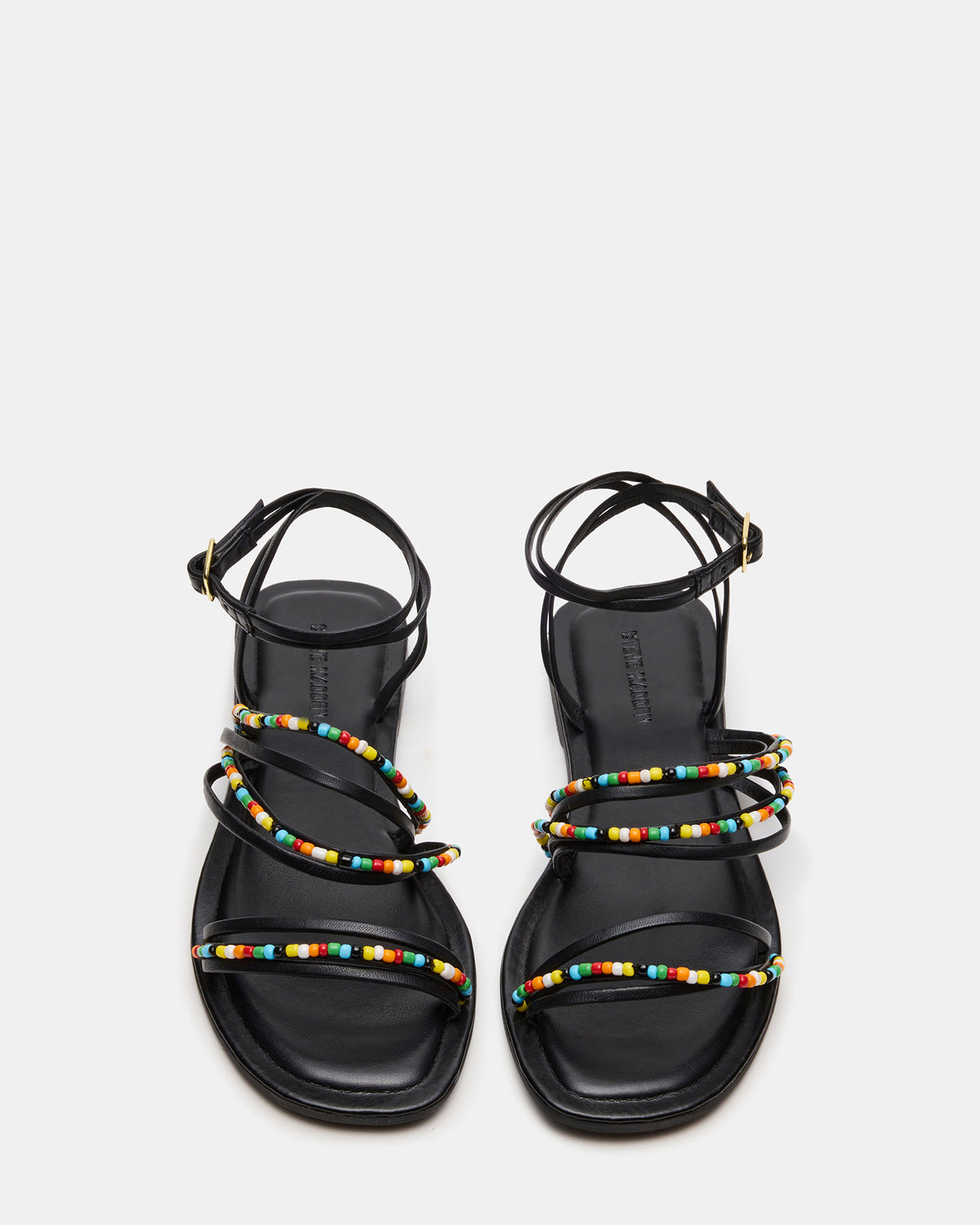 VIMA Black Multi Strappy Multi-Colored Women's Sandal | Steve Madden