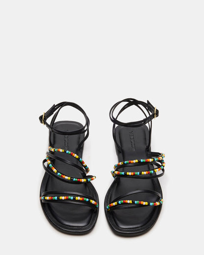 VIMA Black Multi Strappy Multi-Colored Women's Sandal | Steve Madden
