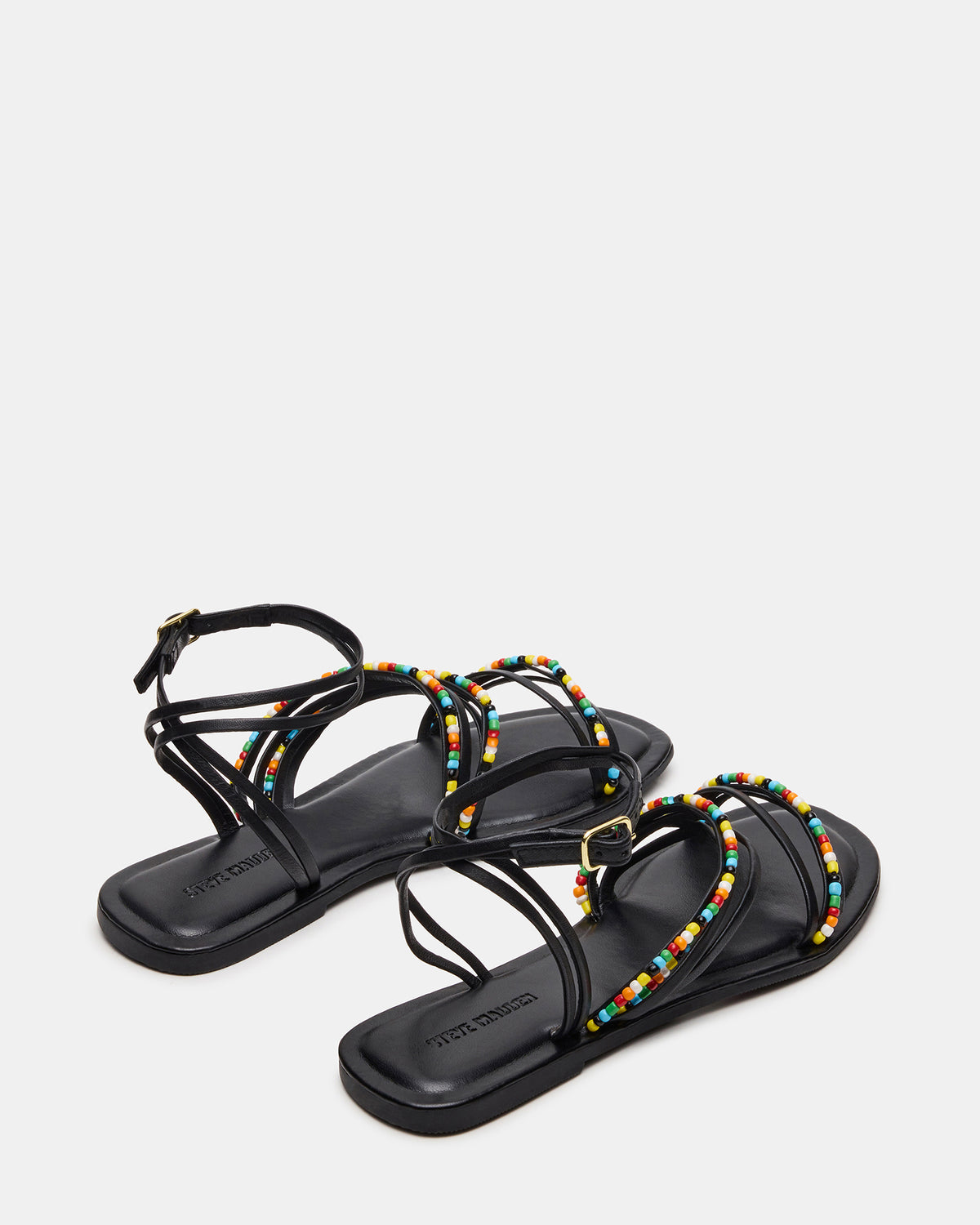 VIMA Black Multi Strappy Multi-Colored Women's Sandal | Steve Madden