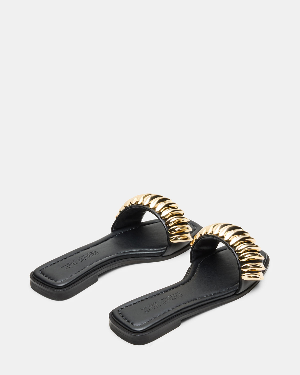 TETRIS Black Square-Toe Slide Women's Sandal | Steve Madden