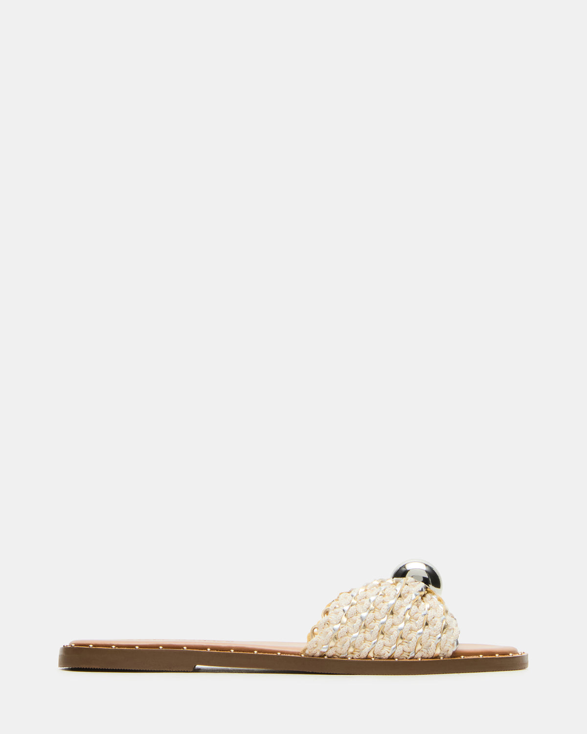 DIPSY Metallic Multi Slide Rounded Toe Women's Sandal | Steve Madden