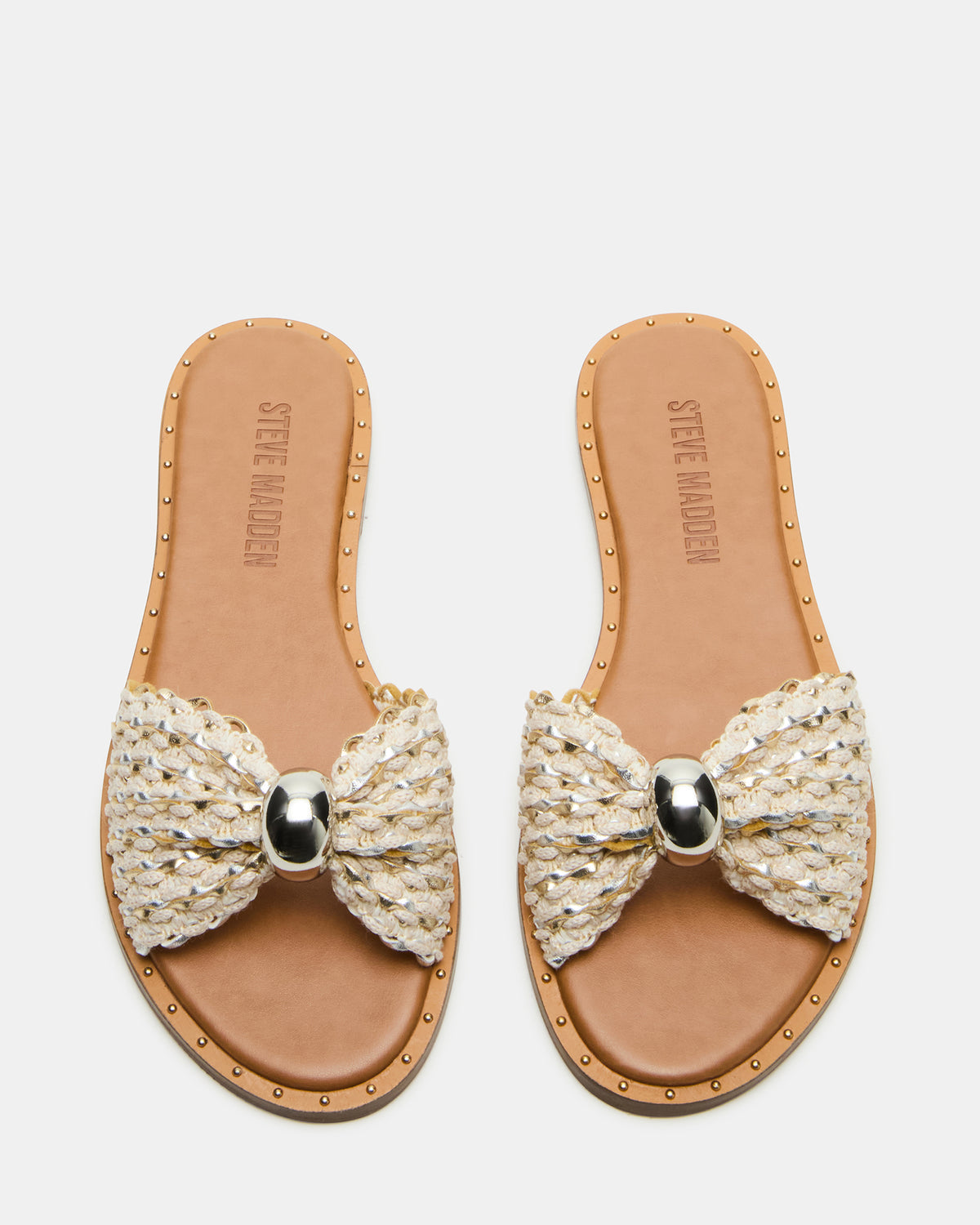 DIPSY Metallic Multi Slide Rounded Toe Women's Sandal | Steve Madden