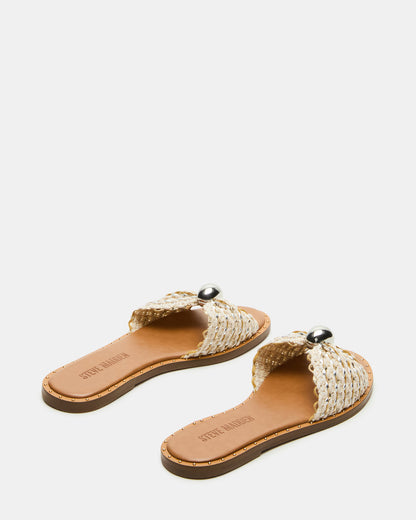 DIPSY Metallic Multi Slide Rounded Toe Women's Sandal | Steve Madden