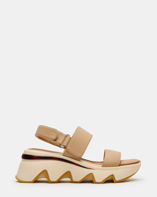 LOCHAN Natural Platform Flatform Strappy Women's Sandal | Steve Madden