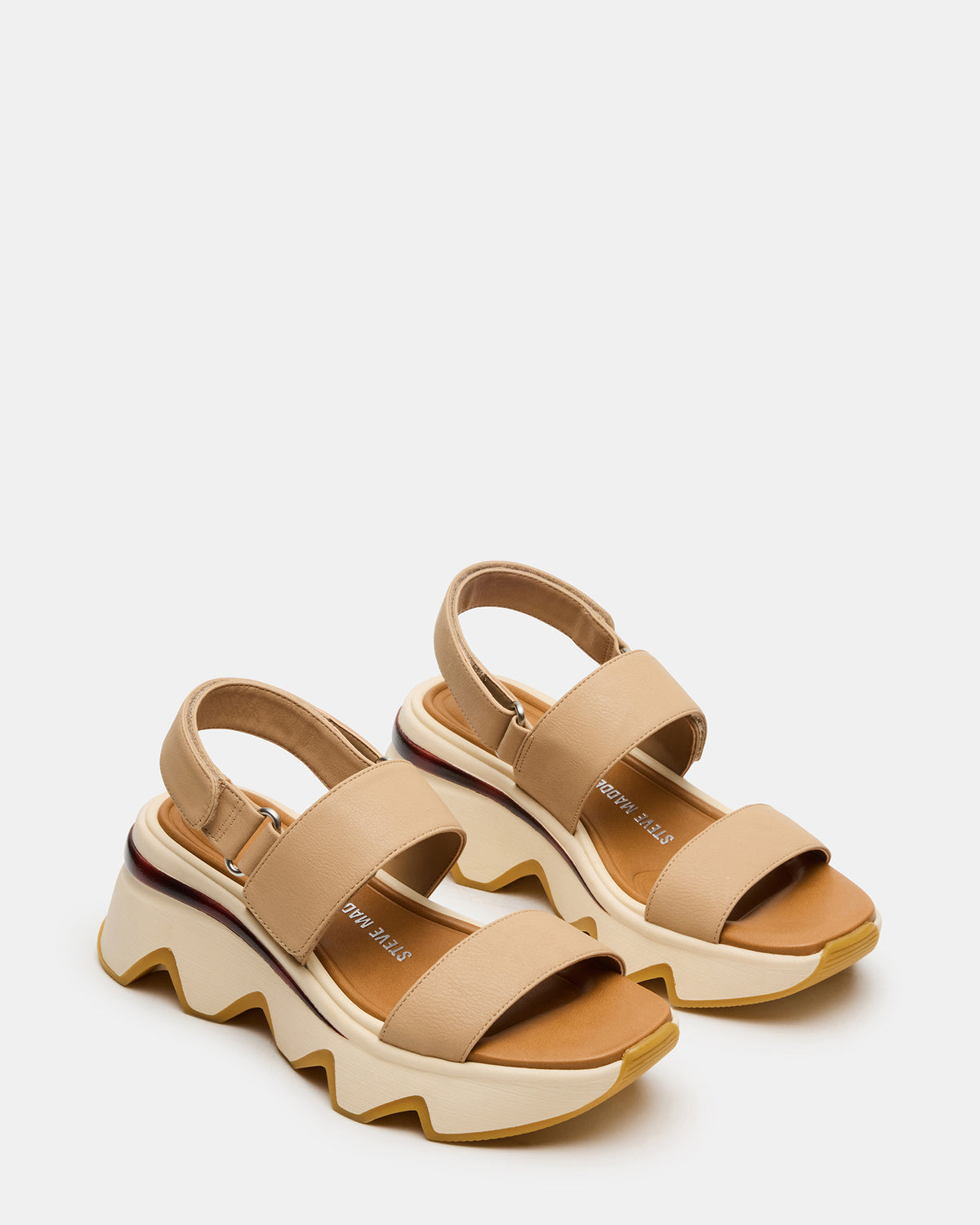 LOCHAN Natural Platform Flatform Strappy Women's Sandal | Steve Madden