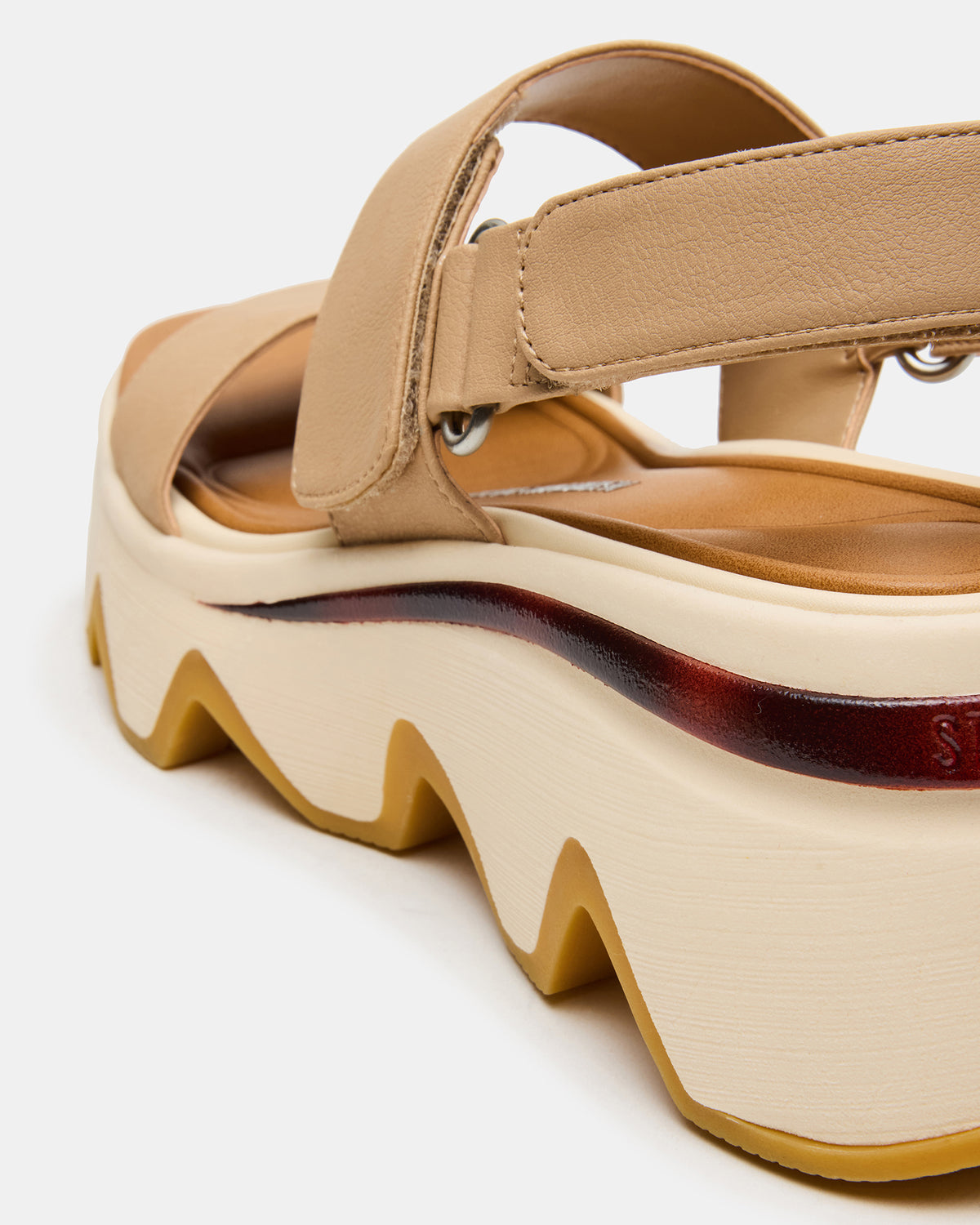 LOCHAN Natural Platform Flatform Strappy Women's Sandal | Steve Madden