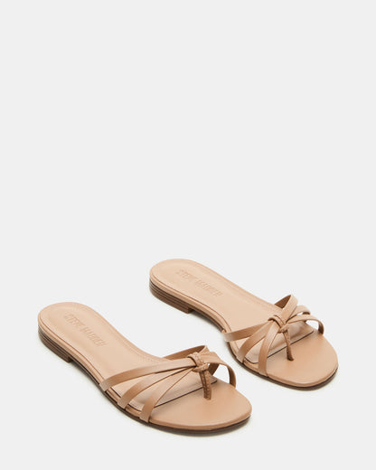 CALISSI Natural Leather Strappy Women's Slide Sandal | Steve Madden
