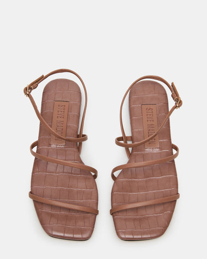 TANGO Mocha Square-Toe Strappy Women's Sandal | Steve Madden