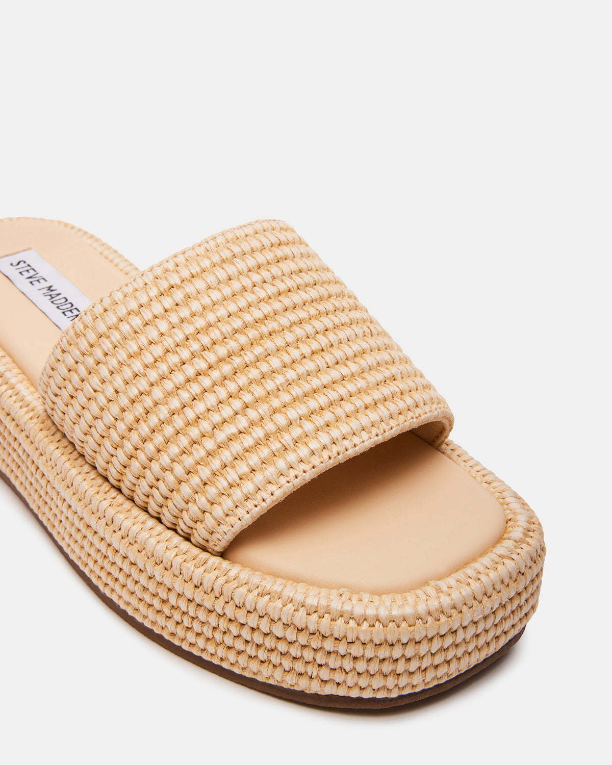 BEACHY Natural Platform Slide Women's Sandal | Steve Madden