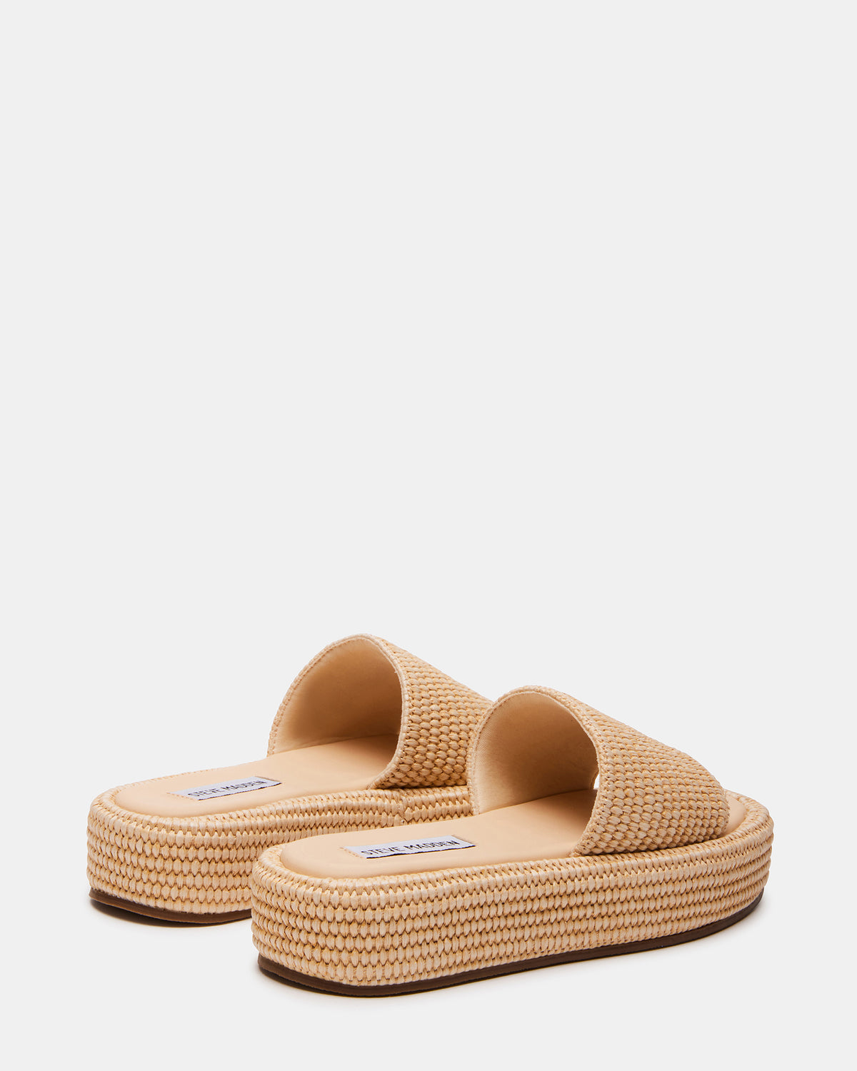 BEACHY Natural Platform Slide Women's Sandal | Steve Madden