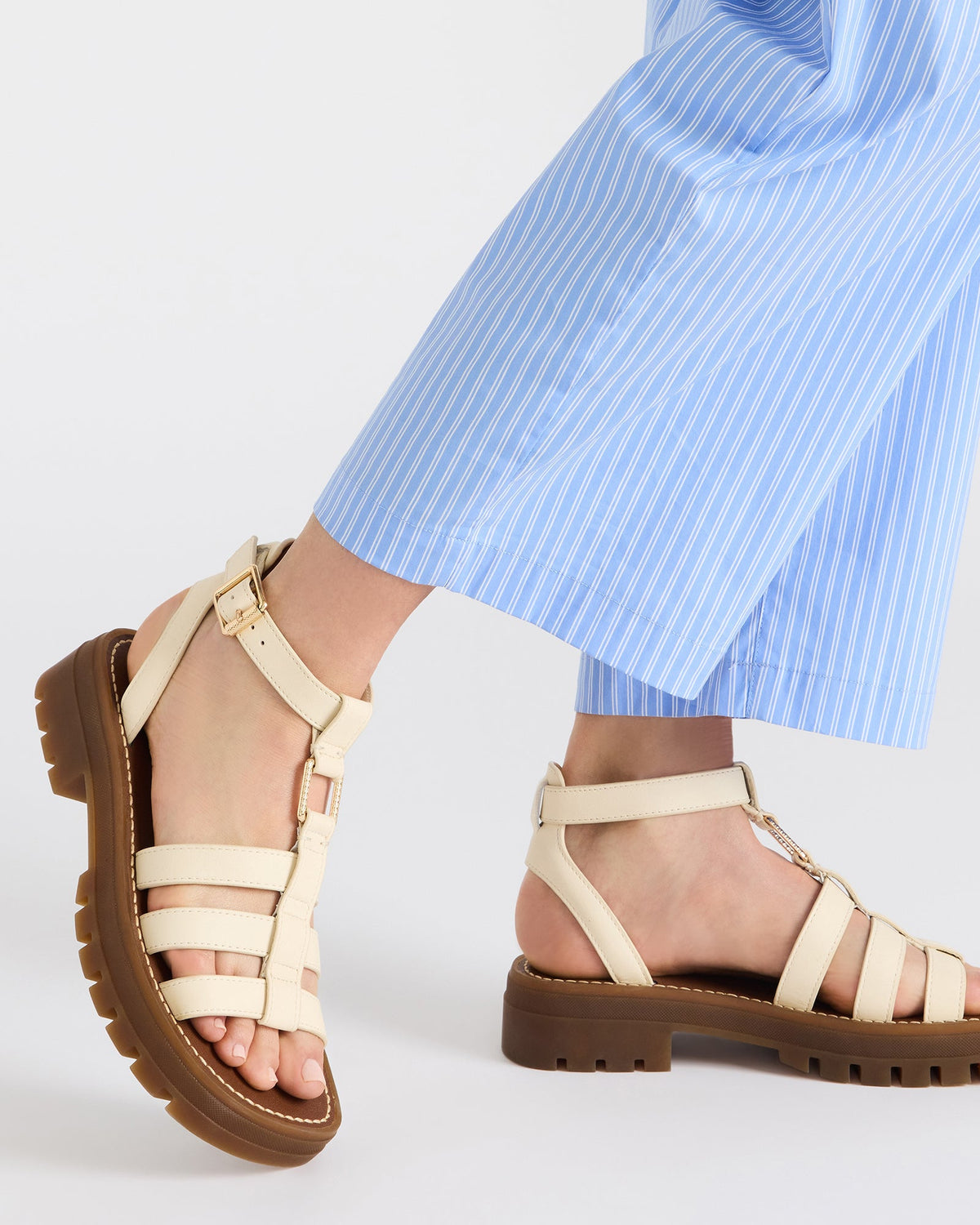 JARELLI Bone Leather Strappy Platform Women's Sandal | Steve Madden
