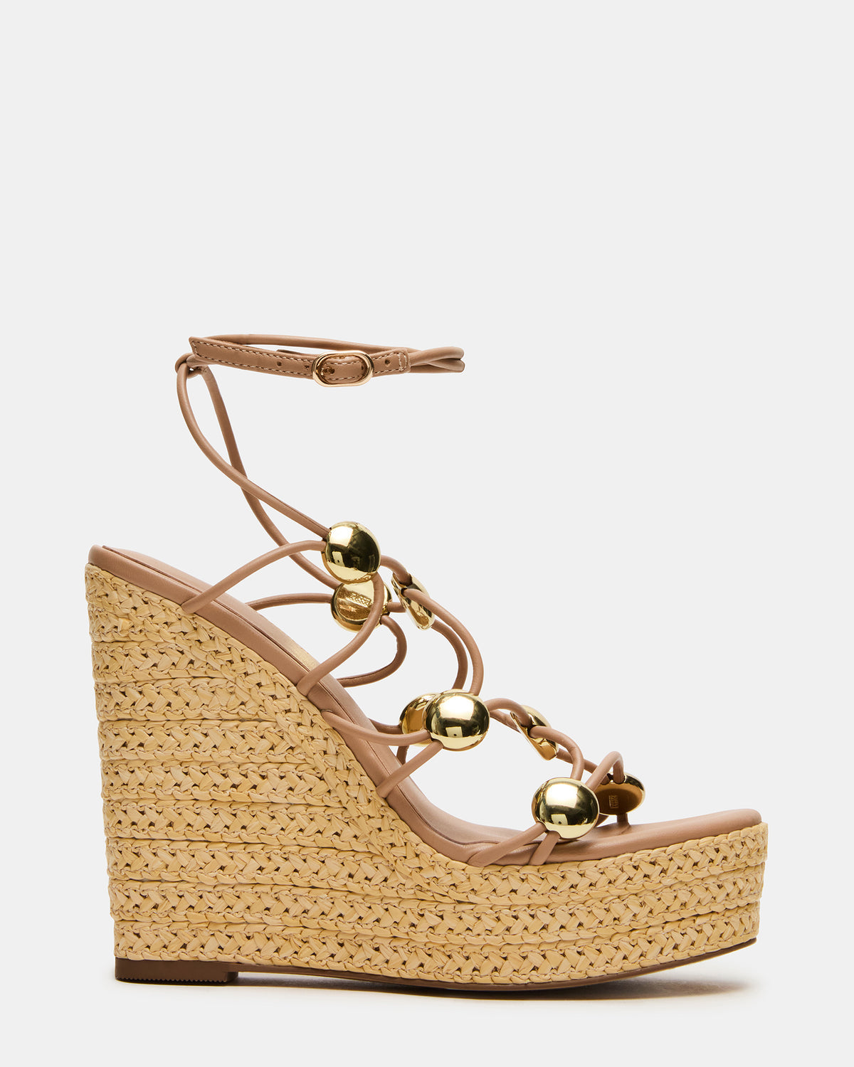 OAKLIE Natural Platform Strappy Wedge Women's Sandal | Steve Madden