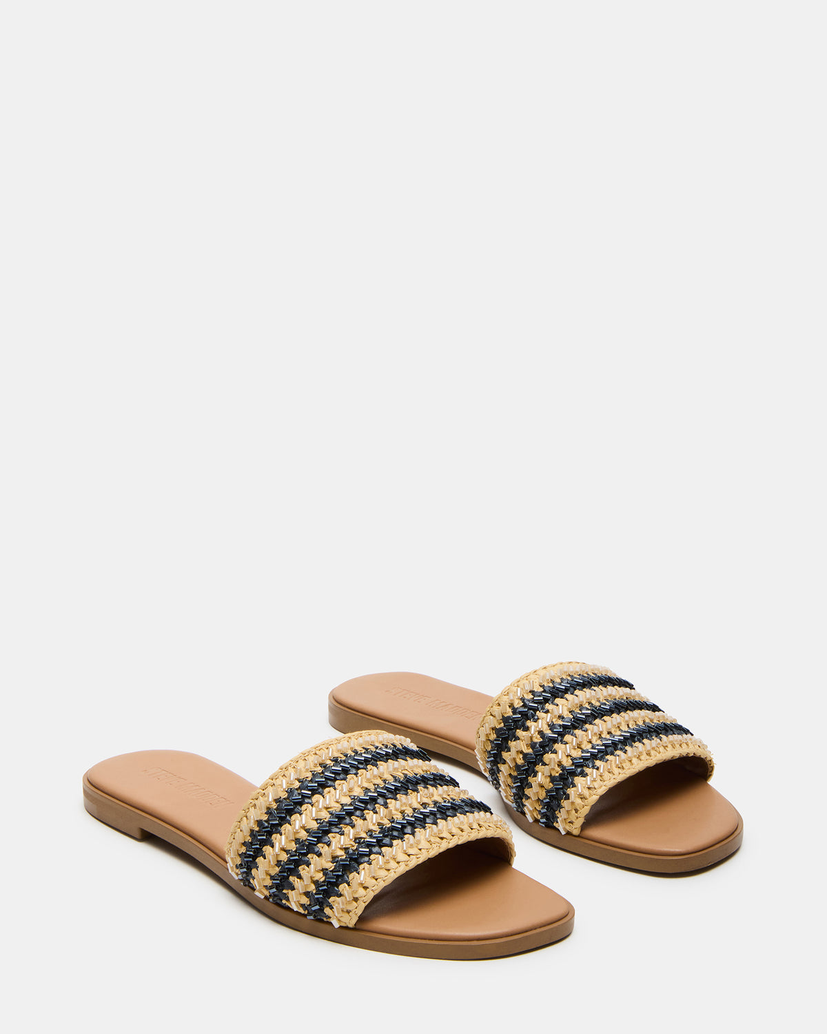 KOOPER Navy Multi Slide Sandal | Women's Sandals | Steve Madden