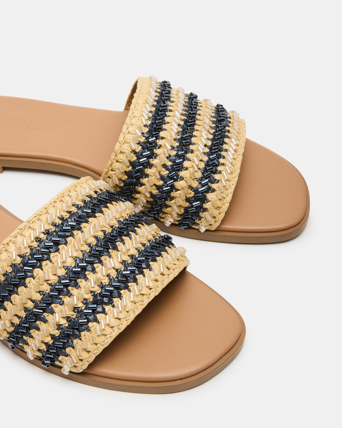 KOOPER Navy Multi Slide Sandal | Women's Sandals | Steve Madden