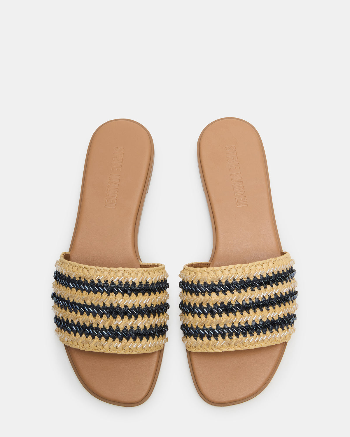 KOOPER Navy Multi Slide Sandal | Women's Sandals | Steve Madden