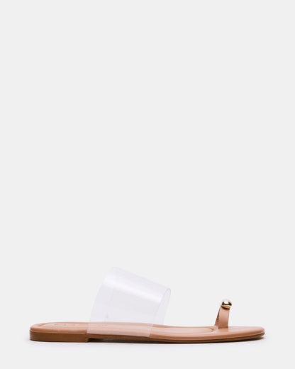 DECADENT Clear Rounded-Toe Slide Women's Sandal | Steve Madden