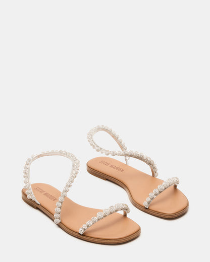 KINDRED Silver Multi Strappy Rhinestone Flat Women's Sandal | Steve Madden